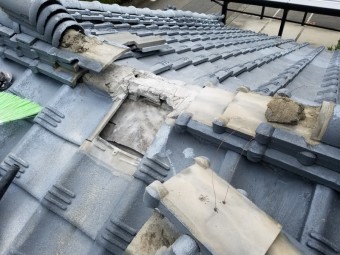 雨漏れ工事(瓦屋根)