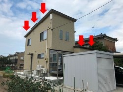片流れ屋根3段雪止めアングルの設置工事