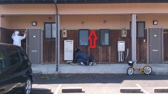 外壁塗装、養生