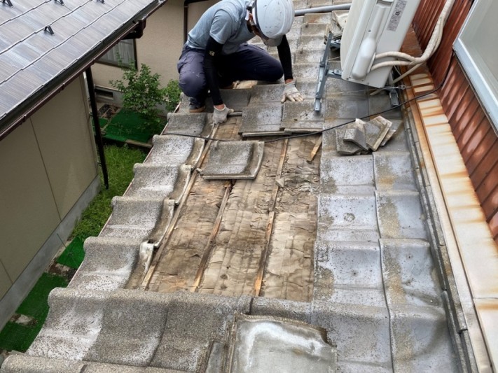 天井雨漏れし現地調査