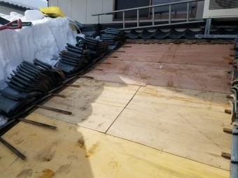 雪害で雨漏れしたお宅を工事