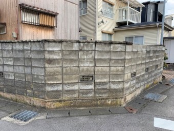 ブロック塀からフェンス設置工事
