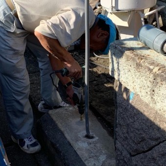 大矢石門柱造り替え工事