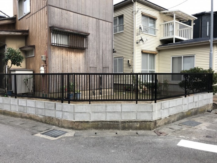 ブロック塀からフェンス設置工事