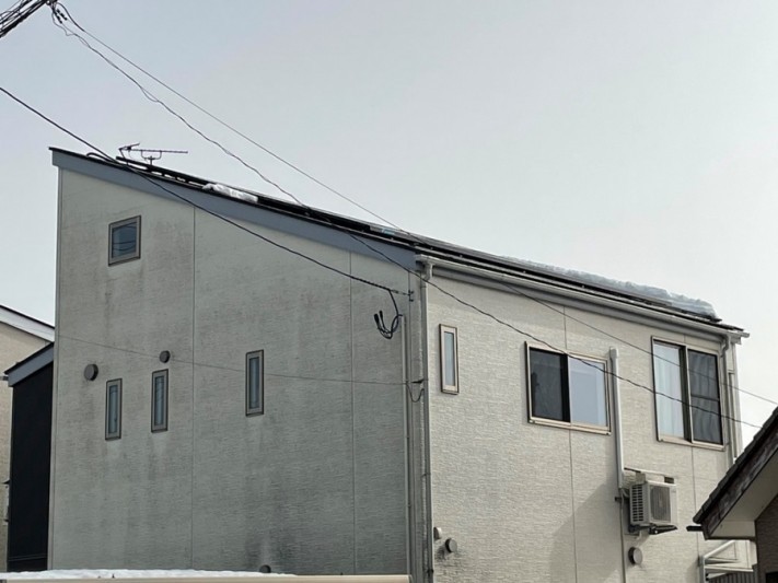 雪止めアングル設置