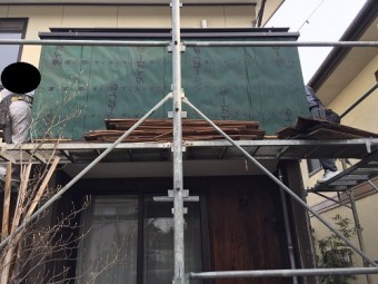 外壁張替 ベランダ 解体