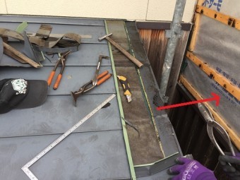 屋根増設 既存屋根解体