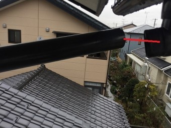 竪樋 接着 雨樋 補修