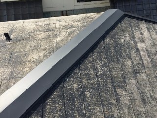 新潟市南区 屋根 スレート 棟板金交換