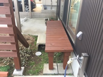 デッキ 新潟市西区 外装木部塗装
