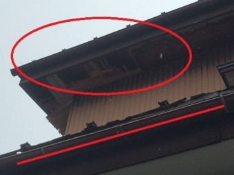 軒天の状態 剥がれ