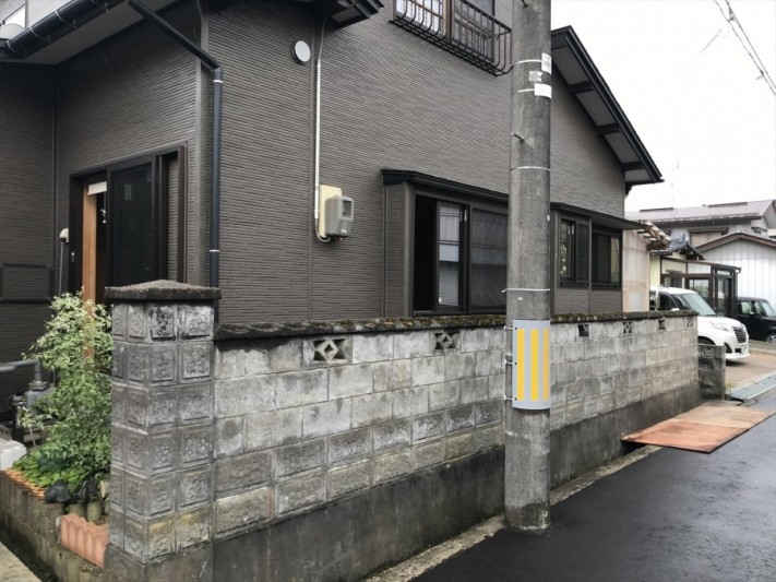 既存ブロック塀解体工事