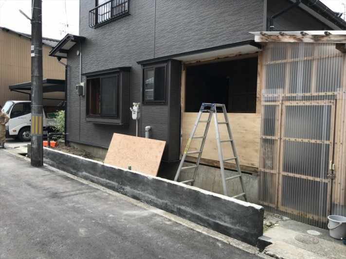 既存ブロック塀解体工事