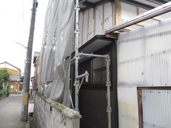 外壁張替工事、外壁張り