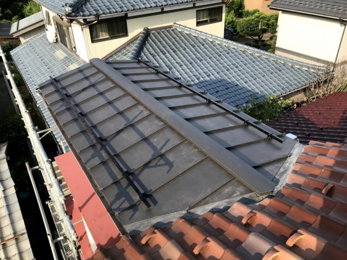 大屋根葺き替え工事