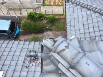 鬼瓦 落下位置