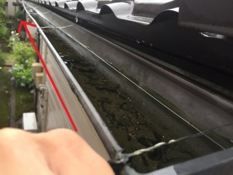 雨樋現調 雨樋逆勾配