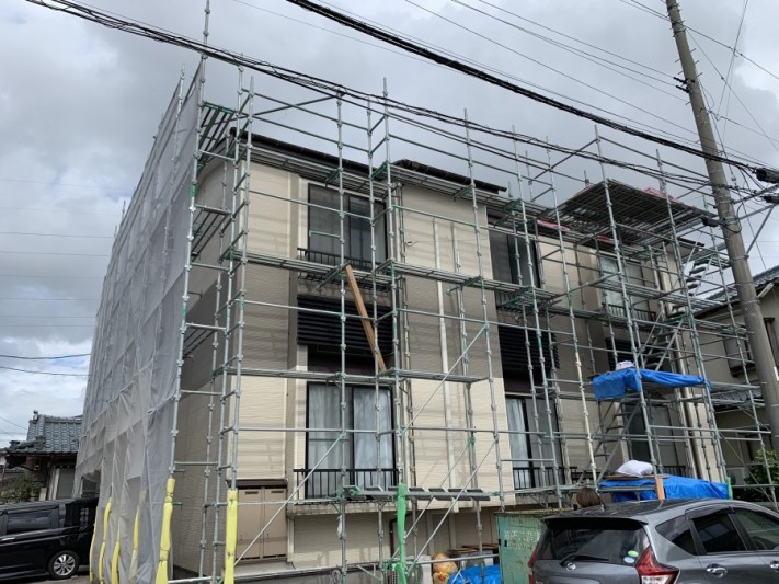 新潟市東区アパート屋根解体