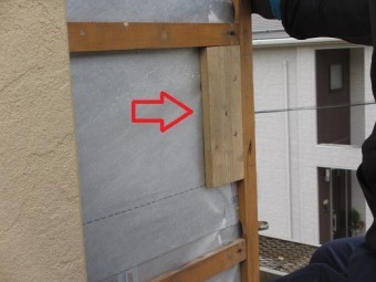 外壁下地造作、釘用下地
