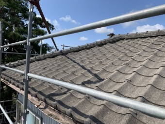 新潟市秋葉区にてセメント瓦屋根葺き替え工事