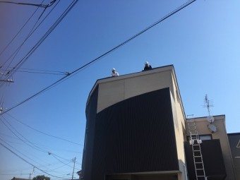 屋根工事 風景