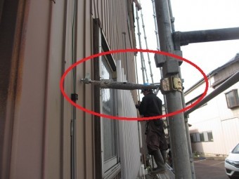 雨樋修繕 仮設足場設置