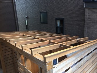 アクリル板屋根 解体後