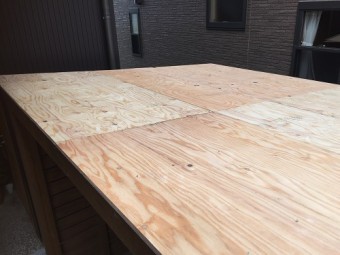 野地板施工 構造用ラーチ 12㎜