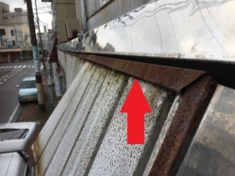 外壁板金 錆 脱落の恐れ
