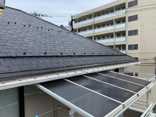 雪止めアングル設置工事