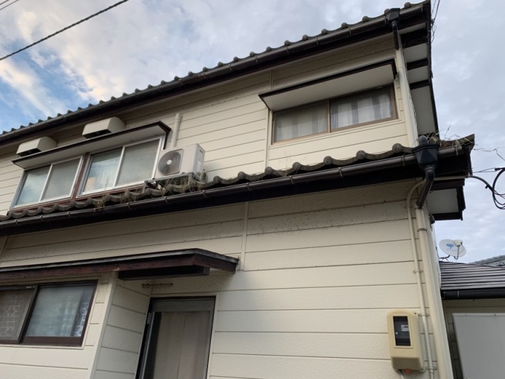 軒樋草取り工事