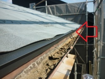 板金屋根 唐草板金取付