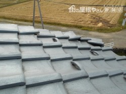 新潟市西蒲区 爆風による瓦飛散