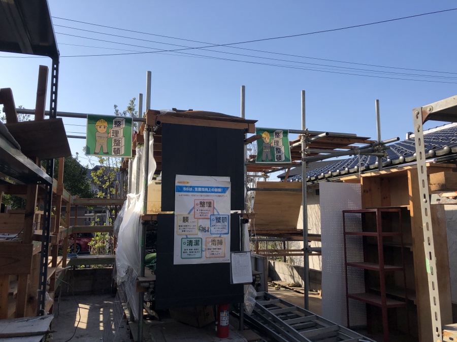 新潟市秋葉区の社屋倉庫建て替え工事２日目状況