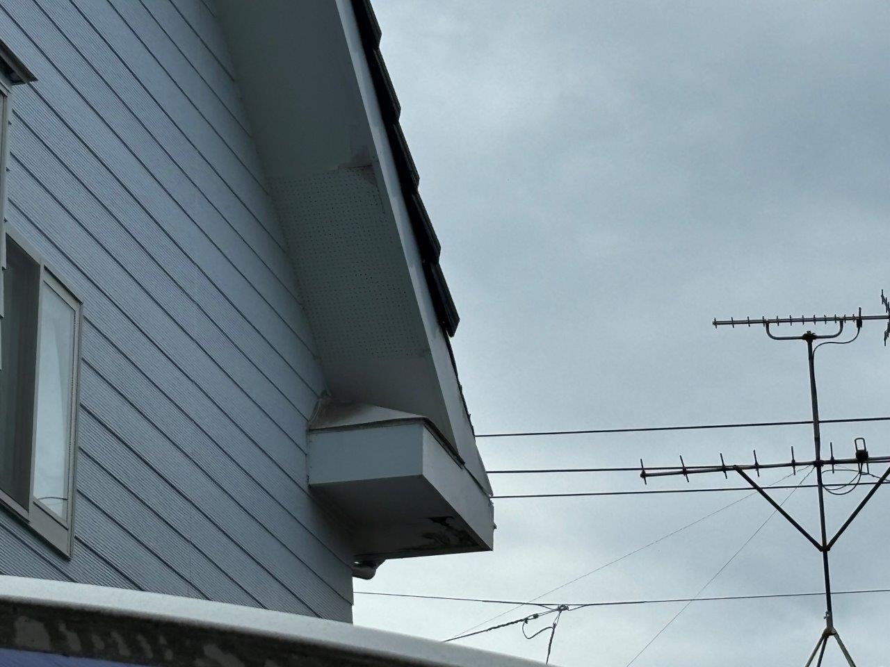 軒先から見える落下位置の確認