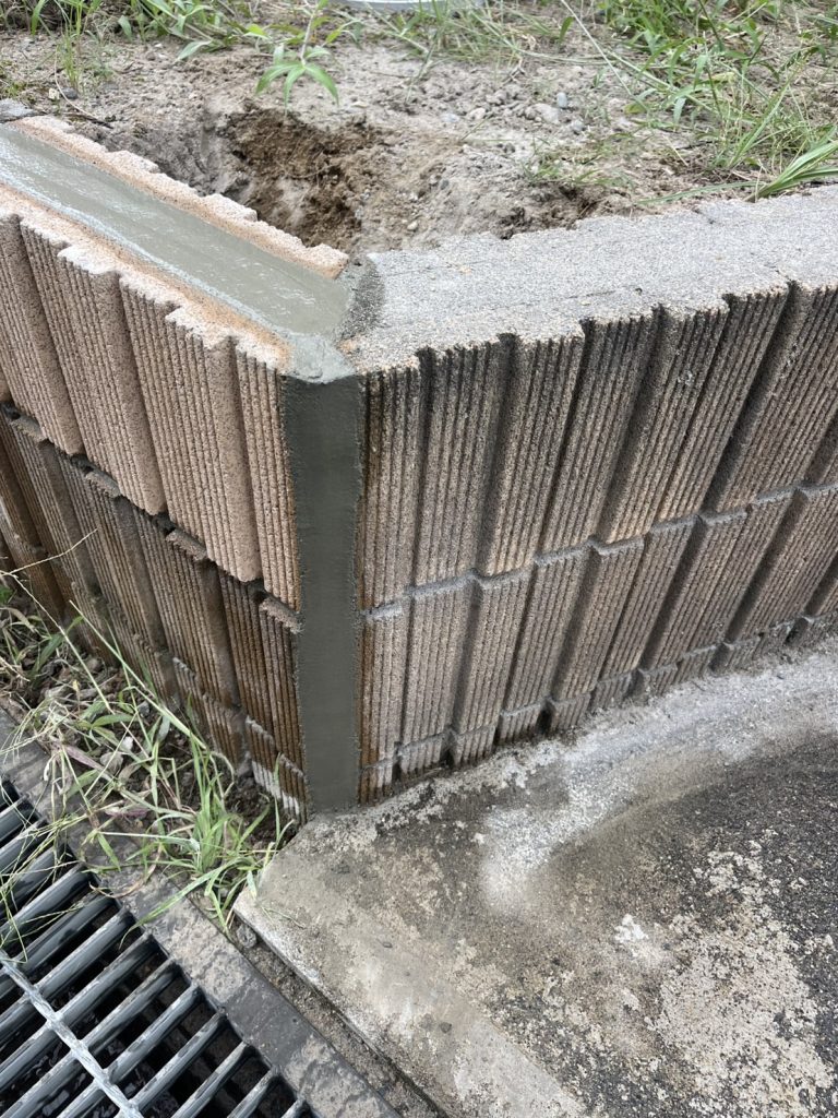 目地補修した角部