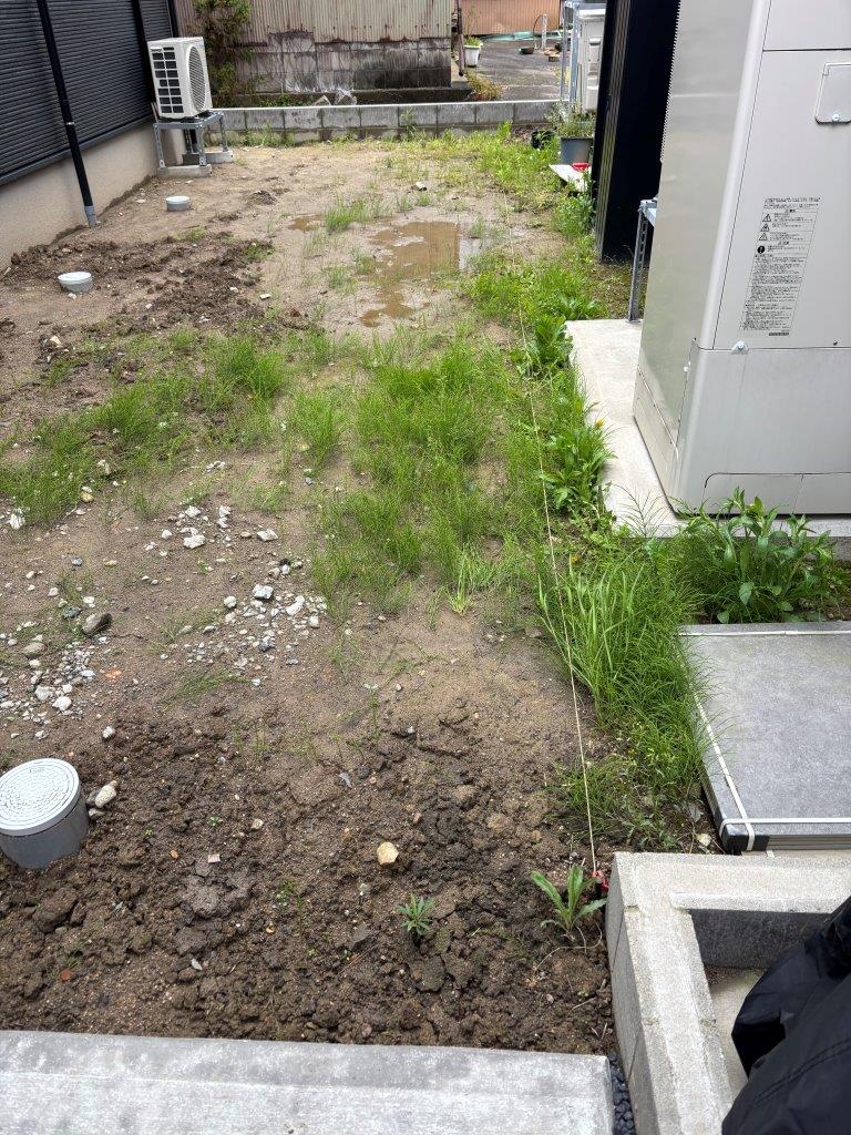 境界ブロック塀設置　現地調査