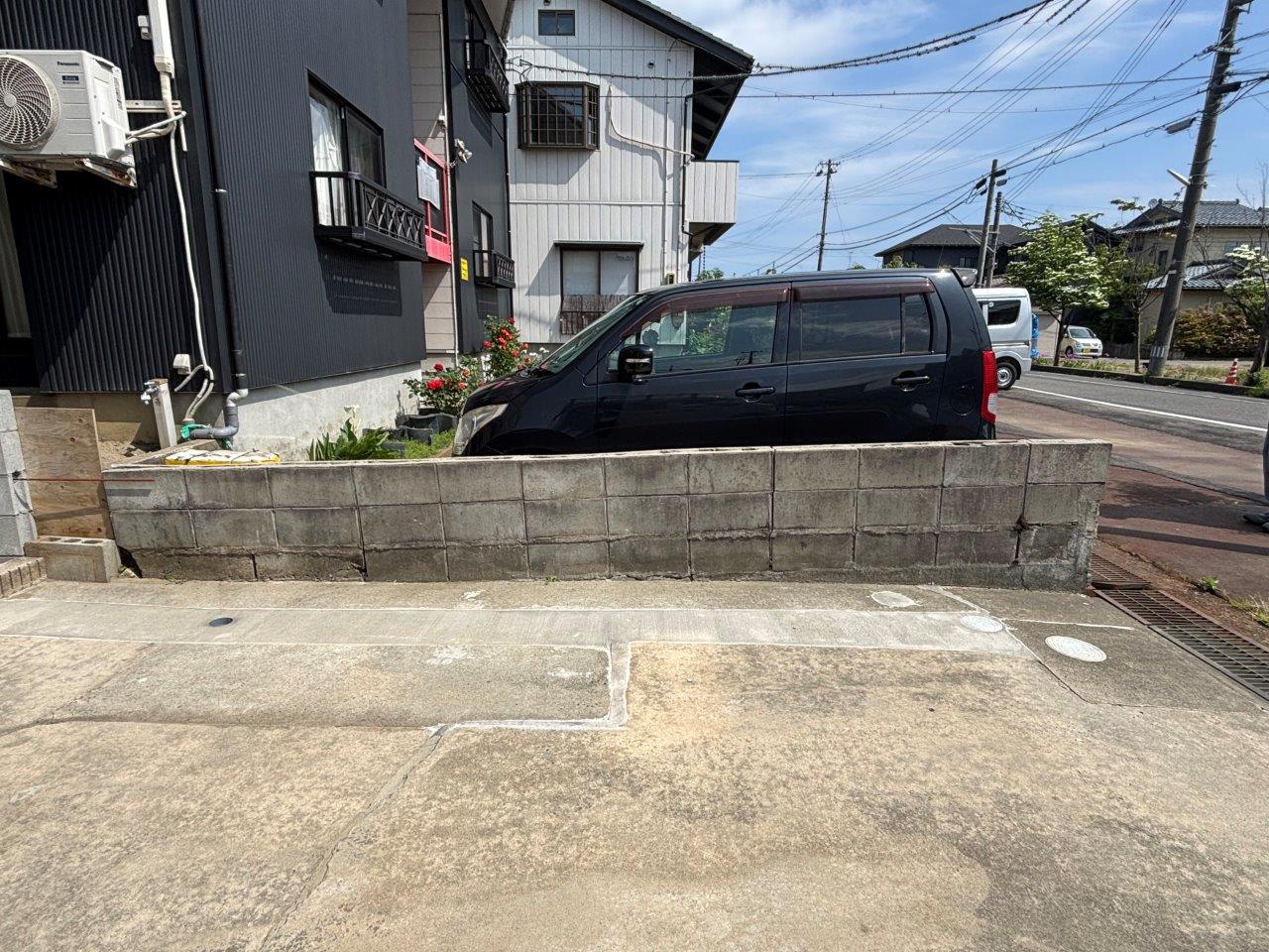 【新潟市江南区】地震で傾いた境界ブロックをやり替えたいとご相談を頂きました