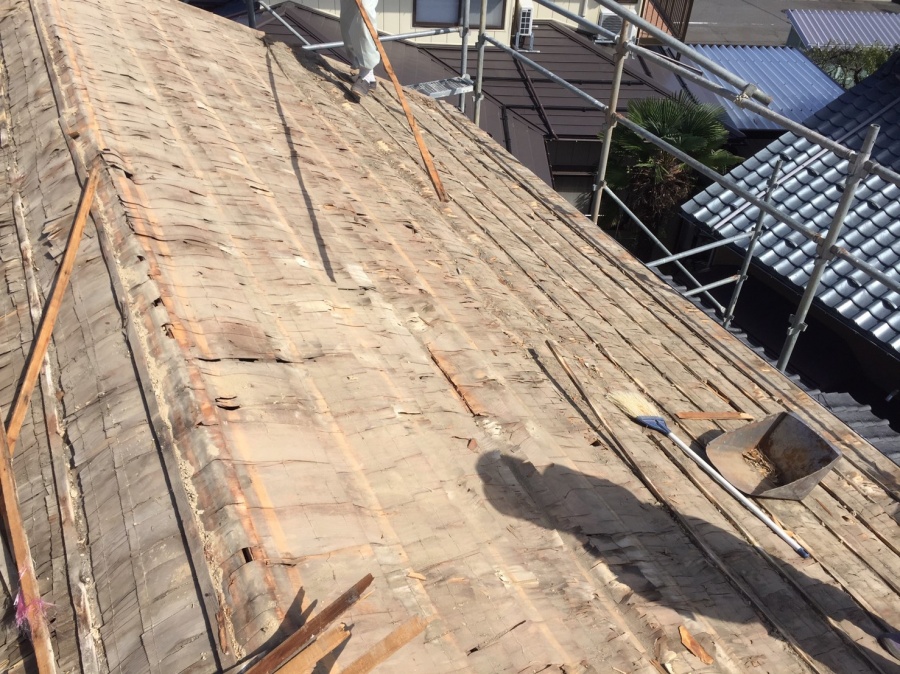 瓦屋根から板金屋根の葺き替え工事の流れ