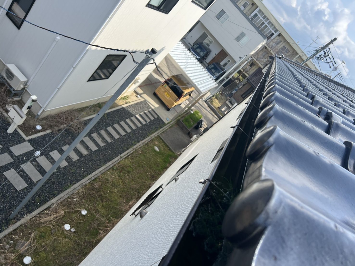 軒樋の詰まり　現地調査